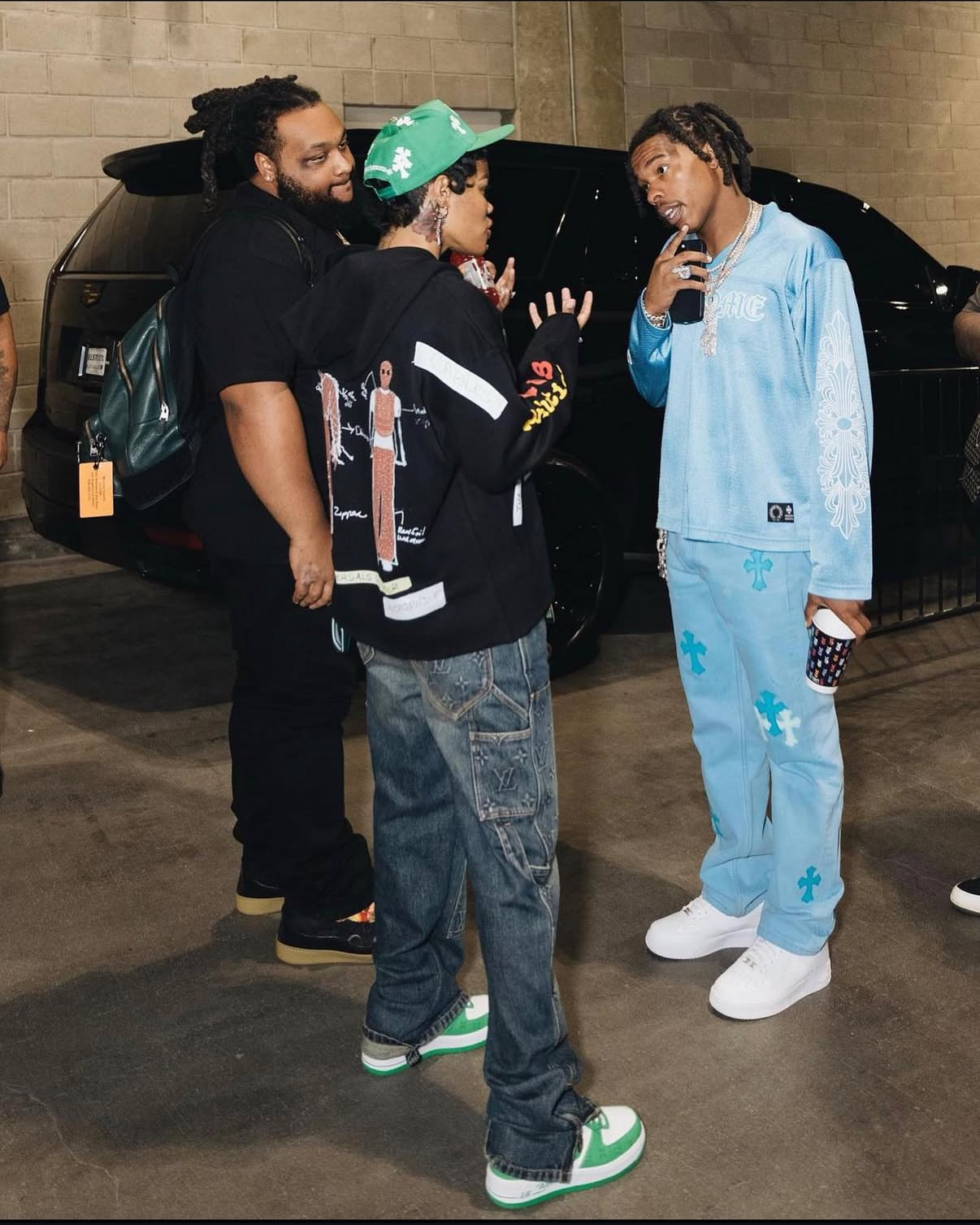 Carrington Brown with Lil Baby backstage