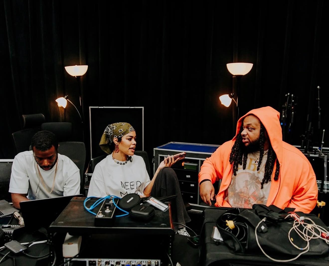 Carrington Brown with Teyana Taylor in rehearsal